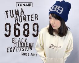 【TUNA】黒爆プルオーバーパーカー/ナチュラル